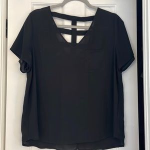 Black loose fitting top